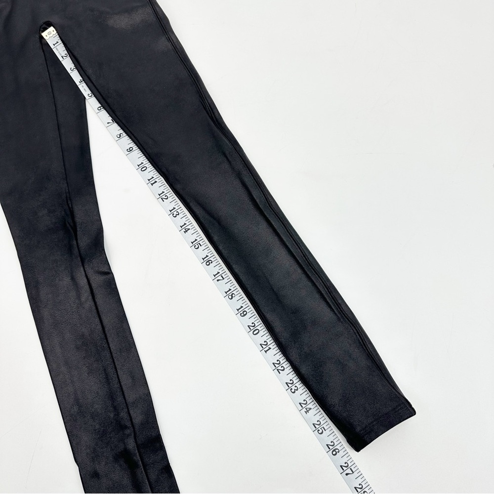 Spanx Black Faux Leather Leggings XS High Rise Shaping - Picture 11 of 12